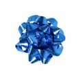 Blue gift wrap bow