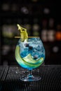Blue gin tonic Royalty Free Stock Photo