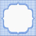 Blue Gingham Baby Frame for your message or invitation