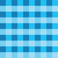 Blue gingham tablecloth seamless vector background pattern design Royalty Free Stock Photo