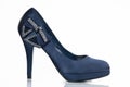 Blue girl shoe Royalty Free Stock Photo