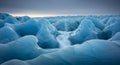 Blue Glacial Ice Landscape with Meltwater Stream Royalty Free Stock Photo