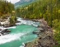 Wild glacial river in mountain landscape