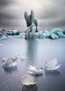 Blue glacier drifting pack ice global warming