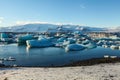 Blue glacier ice, iceberg, Jokulsarlon lagoon, Iceland