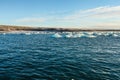 Blue glacier ice, iceberg, Jokulsarlon lagoon, Iceland