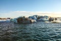 Blue glacier ice, iceberg, Jokulsarlon lagoon, Iceland