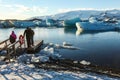 Blue glacier ice, iceberg, Jokulsarlon lagoon, Iceland Royalty Free Stock Photo