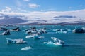 Blue glacier ice-Jokulsarlon lagoon-Iceland Royalty Free Stock Photo