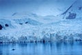 Blue Glacier Snow Mountains Paradise Bay Skintorp Cove Antarctica Royalty Free Stock Photo