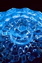 Blue Glass Abstract Against Black Royalty Free Stock Photo