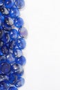 Blue bead border Royalty Free Stock Photo