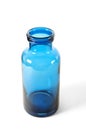 Blue glass bottle isolated on white background Royalty Free Stock Photo