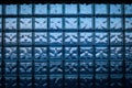 Blue glass brick wall - seamless texture. color abstraction in brick glass wall Royalty Free Stock Photo