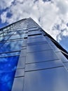 Blue glass building in warsaw Royalty Free Stock Photo