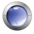 The blue glass button
