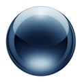 Blue glass button Royalty Free Stock Photo