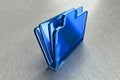 Blue glass carrying case