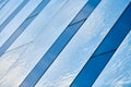 Blue glass ceiling, roof, wall, facade. Close up Royalty Free Stock Photo