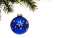 Blue Glass Christmas Ornament