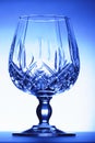 Blue glass goblet