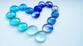 Blue glass heart Royalty Free Stock Photo