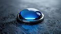 Blue Glass Home Button - Modern and Sleek Design for Web and App Interfaces Royalty Free Stock Photo