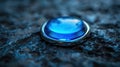 Blue Glass Home Button - Modern and Sleek Design for Web and App Interfaces Royalty Free Stock Photo