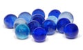 Blue Glass Marbles Royalty Free Stock Photo