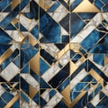 blue glass mosaic abstract background, modern marble mosaic, art deco wallpaper, artificial stone texture, Royalty Free Stock Photo