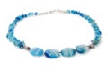 Blue glass necklace Royalty Free Stock Photo