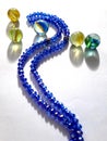 Blue glass necklace Royalty Free Stock Photo