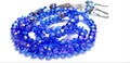 Blue glass necklace Royalty Free Stock Photo