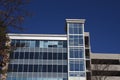 Blue Glass Office Building Under Deep Blue Sky Royalty Free Stock Photo