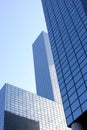 Blue glass skyscrapers in Rotterdam, Holland