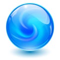Blue glass sphere