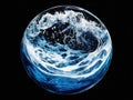 Blue Glass Sphere Wave Royalty Free Stock Photo