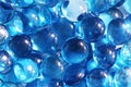 Blue glass spheres background. Closeup macro abstract Royalty Free Stock Photo