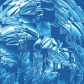 Blue glass squares Royalty Free Stock Photo