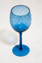 Blue glass stemware Royalty Free Stock Photo