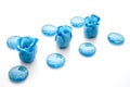 Blue glass stones Royalty Free Stock Photo