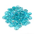 Blue Glass Stones on White Background Royalty Free Stock Photo