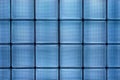 Blue glass tile wall