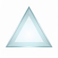 Blue Glass Triangle 3D Rendering on White Royalty Free Stock Photo