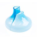 Blue glass vase Isolated on white background Royalty Free Stock Photo