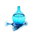 Blue Glassware Royalty Free Stock Photo
