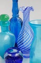 Blue glasware Royalty Free Stock Photo