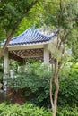 Blue glazed roof pavilion