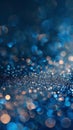 blue glitter and bokeh lights background Royalty Free Stock Photo