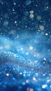 blue glitter with bokeh lights background Royalty Free Stock Photo